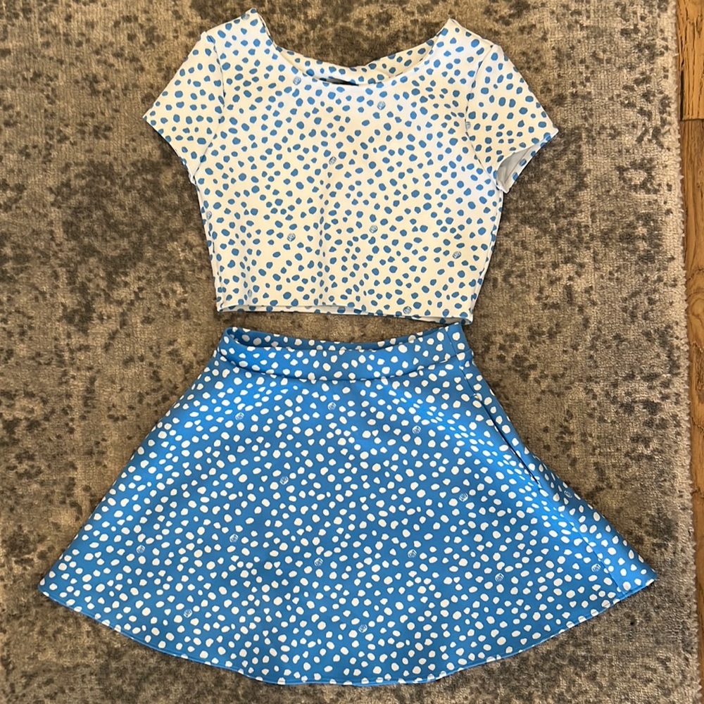 Lilly Pulitzer polka dot skirt and top!